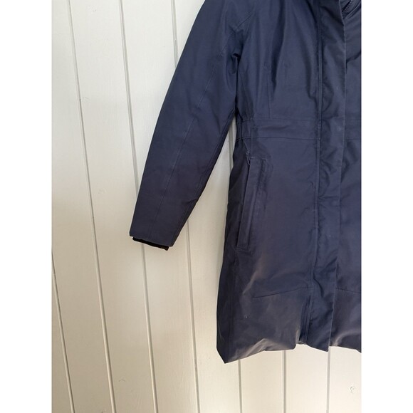 The North Face Arctic Parka Women's L Large Navy Blue Down Hooded Jacket Warm - Picture 3 of 11
